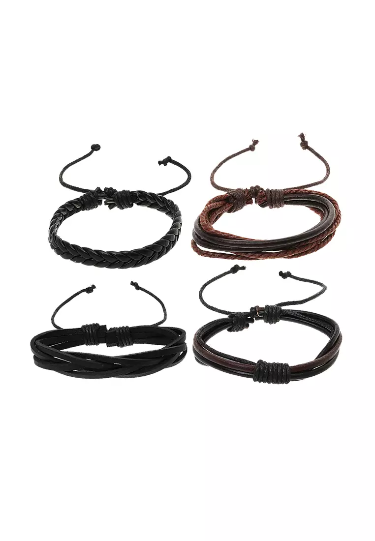 Omrish Bracelet Gelang Unisex Retro One Set Material Leather ORIGINAL