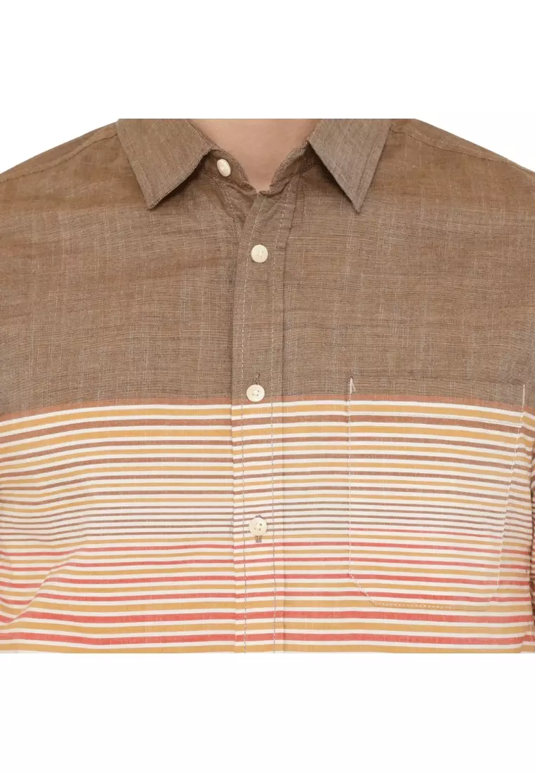 POLICE Kemeja Border Printing Regular Fit Pria