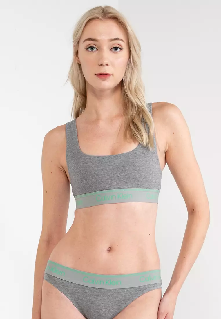 Calvin Klein Women's Body Unlined Keyhole Bralette, Grey Heather