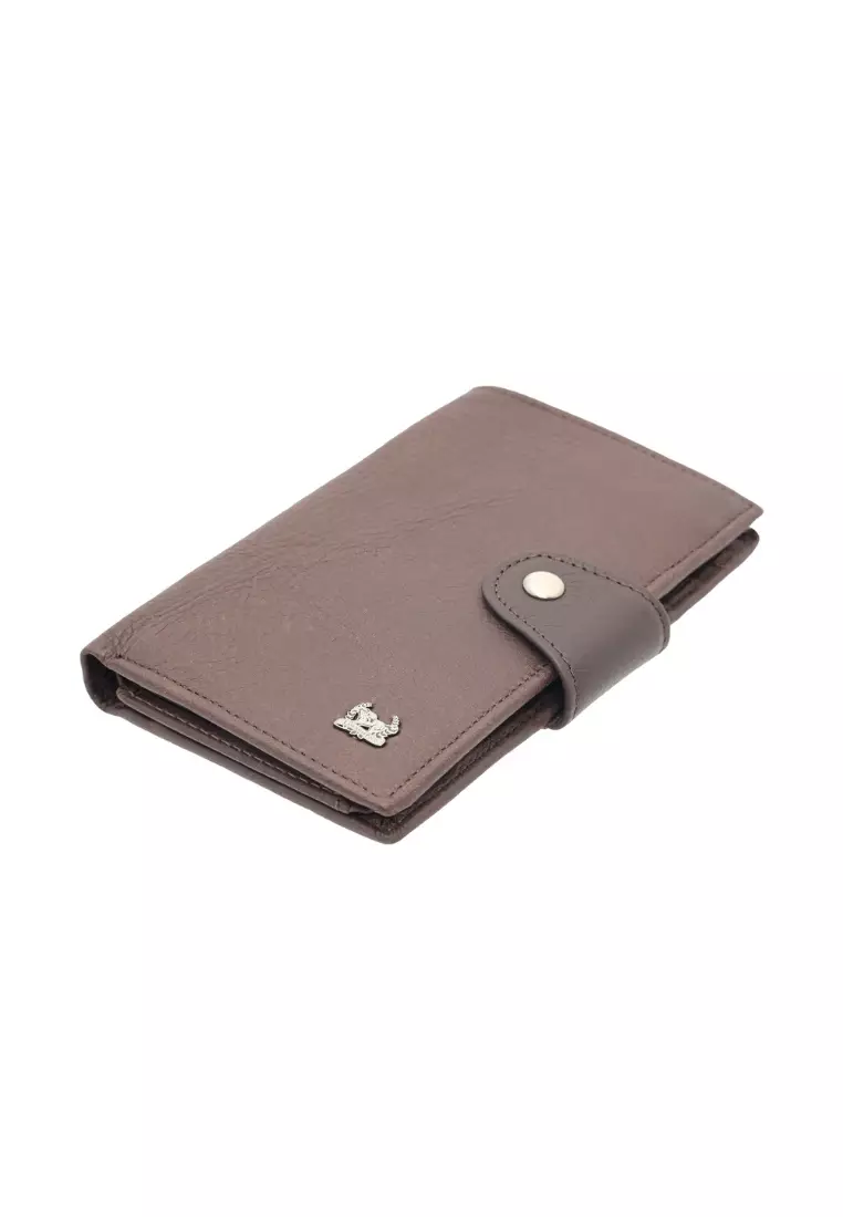 LancasterPolo Top Grain Cow Leather Unisex Bifold Medium Wallet with Snap Closure PWB 20872