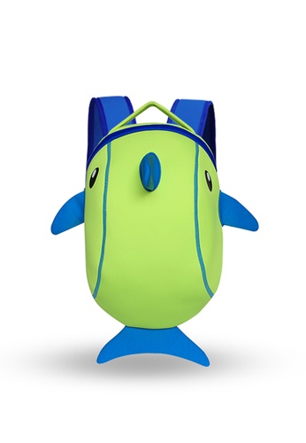 nohoo kids backpack dolphin green