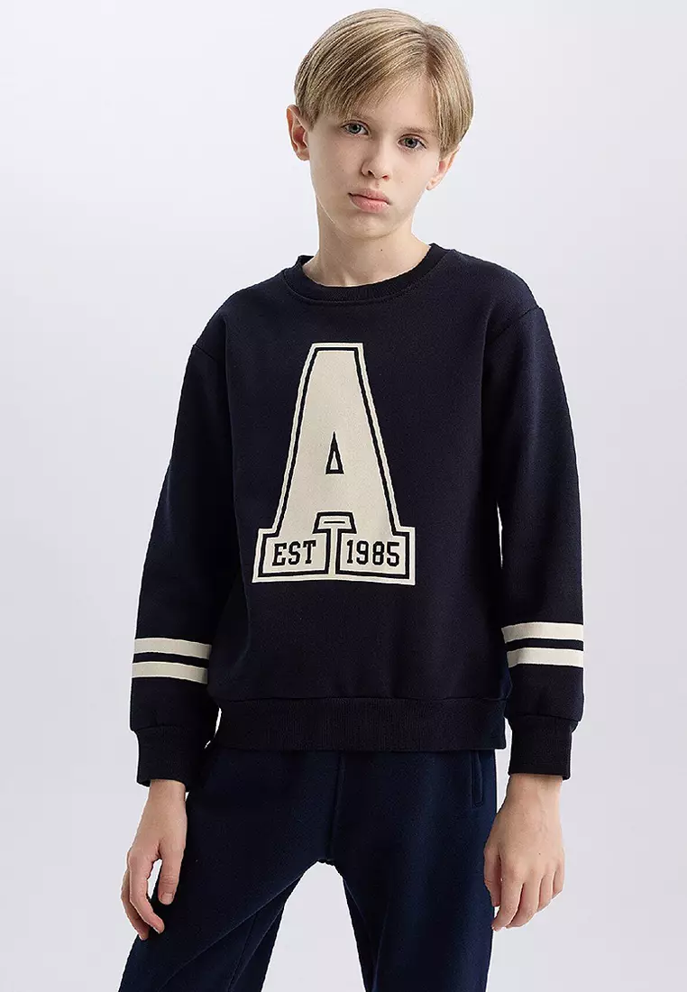 Crew Neck Printed Sweatshirt