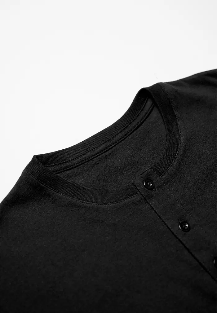 Ryusei Tshirt Yamanashi Button CMB Black