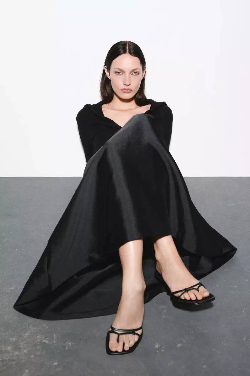A-line midi skirt