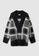 COS black and grey and white and multi Oversized Checked V-Neck Jumper 50AC7AA5329589GS_5