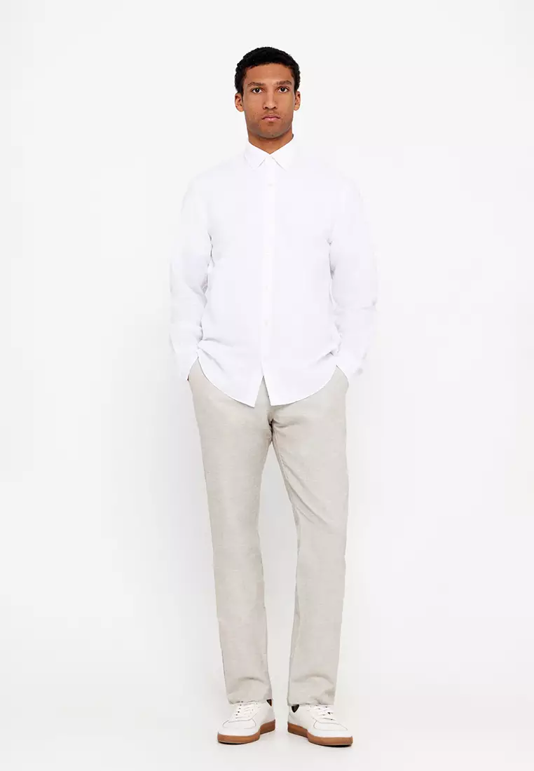Plain Cotton Linen Shirt