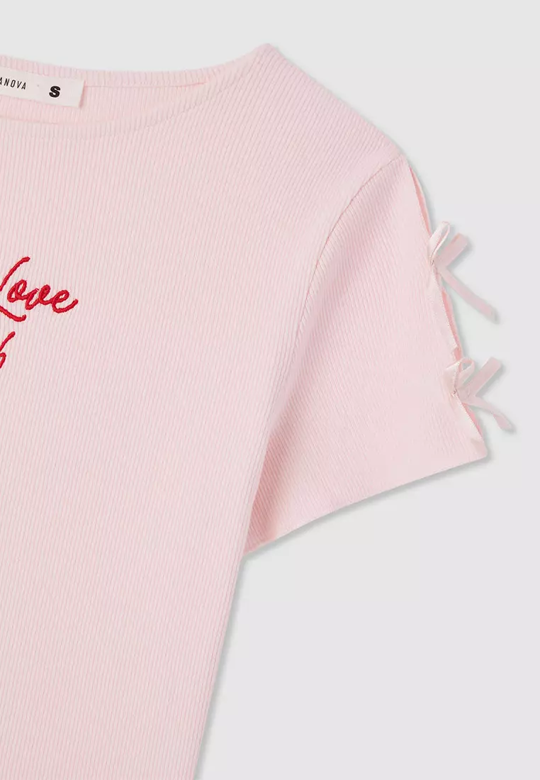 Women's Crop T-shirt with Side Bows