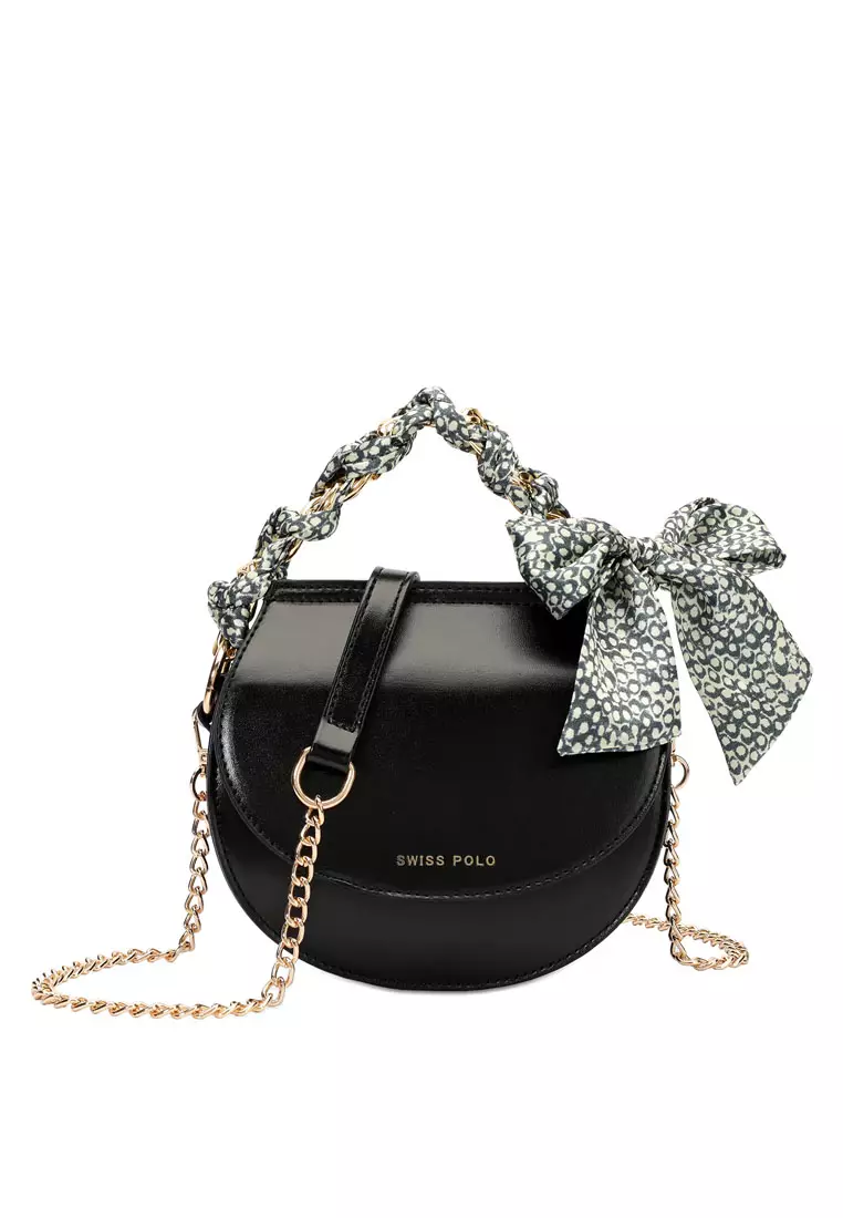 Women's Chain Shoulder Bag / Sling Bag / Crossbody Bag (Tas Bahu Wanita / Tas Selempang Wanita) - Hitam