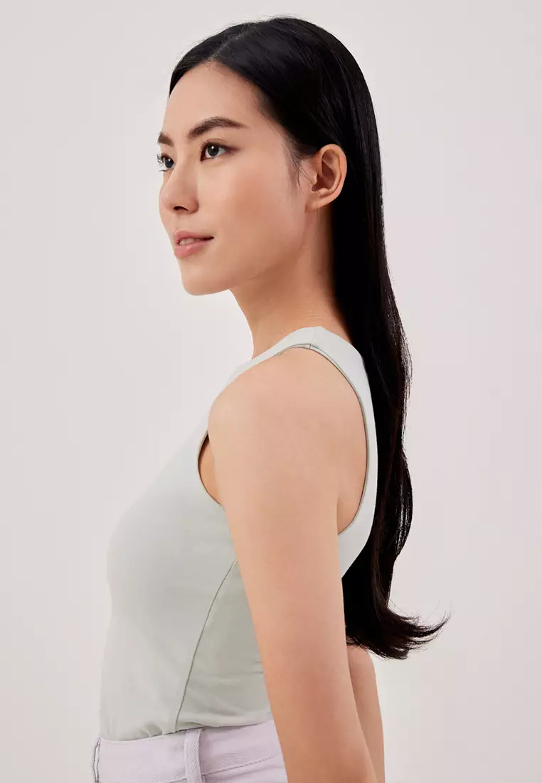 Alia Jersey Round Neck Tank Top
