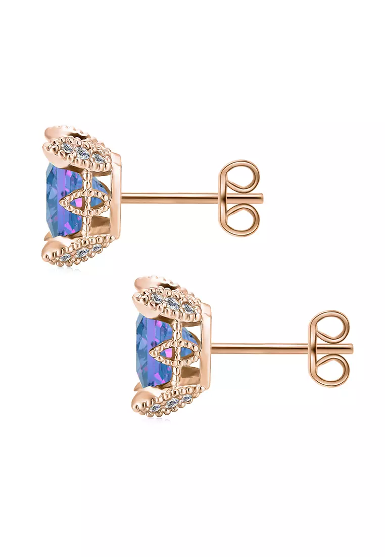 [Alexandrite Collection] Ivana Alexandrite Earring RG - Anting Silver S925 by Her Jewellery