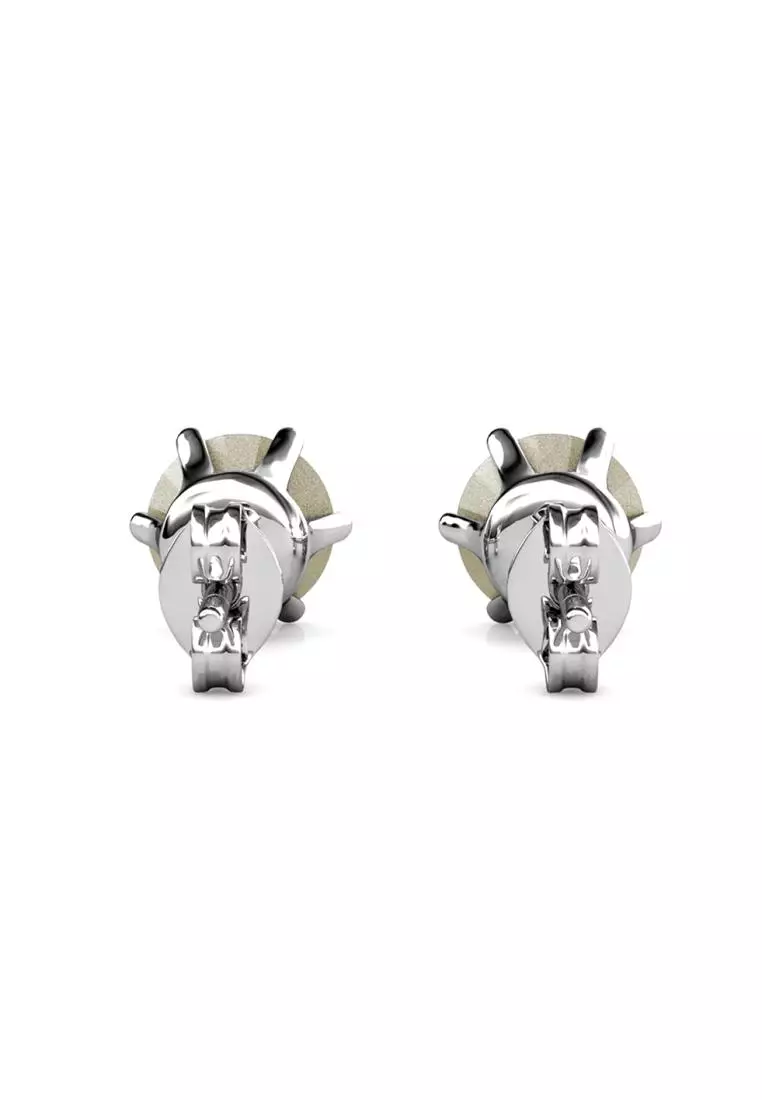 Galaxy Stone Earring Greige WG - Anting Crystal by Her Jewellery