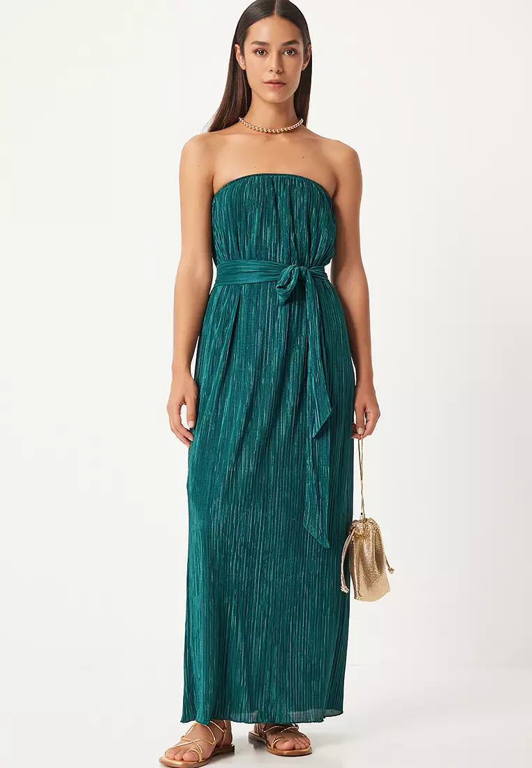 Pleated Maxi Dress