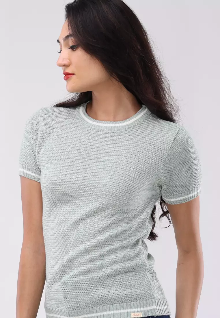 Knitted Short Sleeves Top
