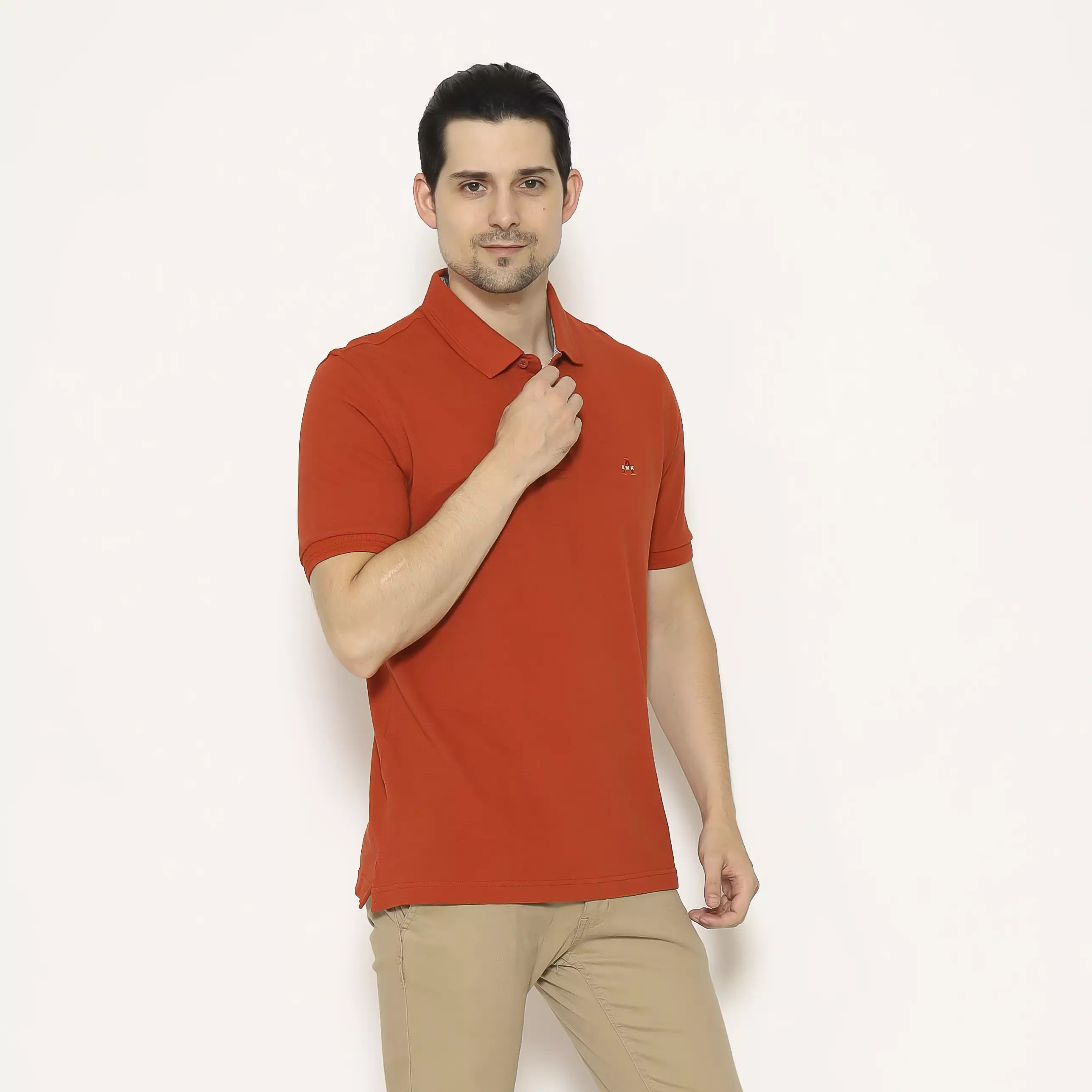 AMK Kaos POLO Solid Lengan Pendek PS ASUKA S/S Terracota
