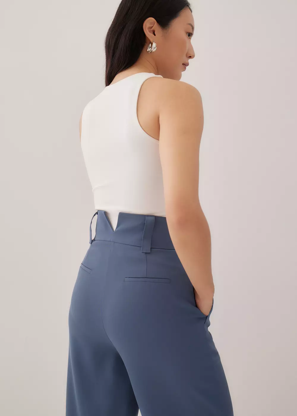 Celana Wanita - Morie Petite High Waist Straight Leg Pants