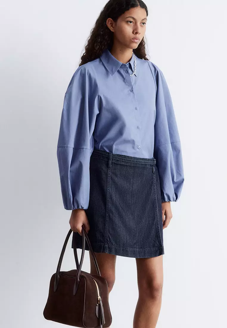 Voluminous Balloon-Sleeved Blouse