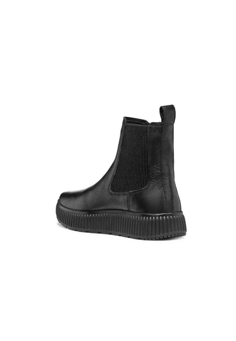 GEOX Ladies Classic Graisy Slip On Boots - Black D46XFB-00046-C9999F4