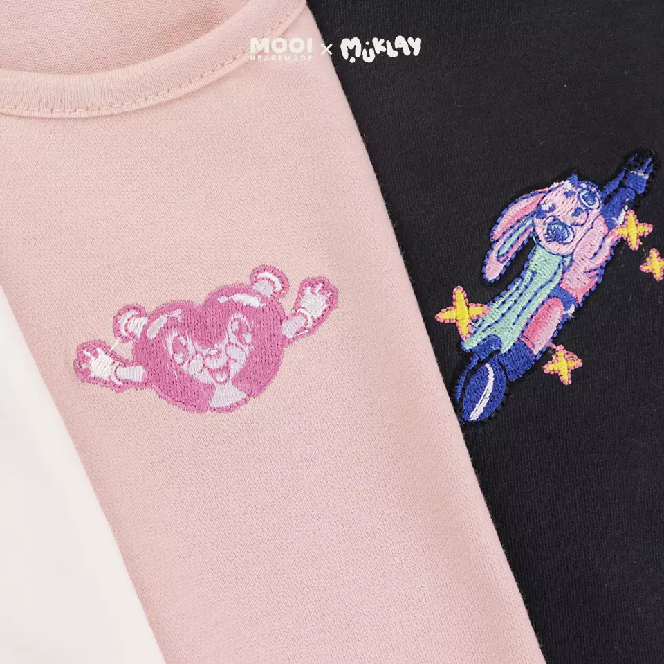 Mooi X Muklay Setelan Anak Perempuan Alena Skort Set - Black