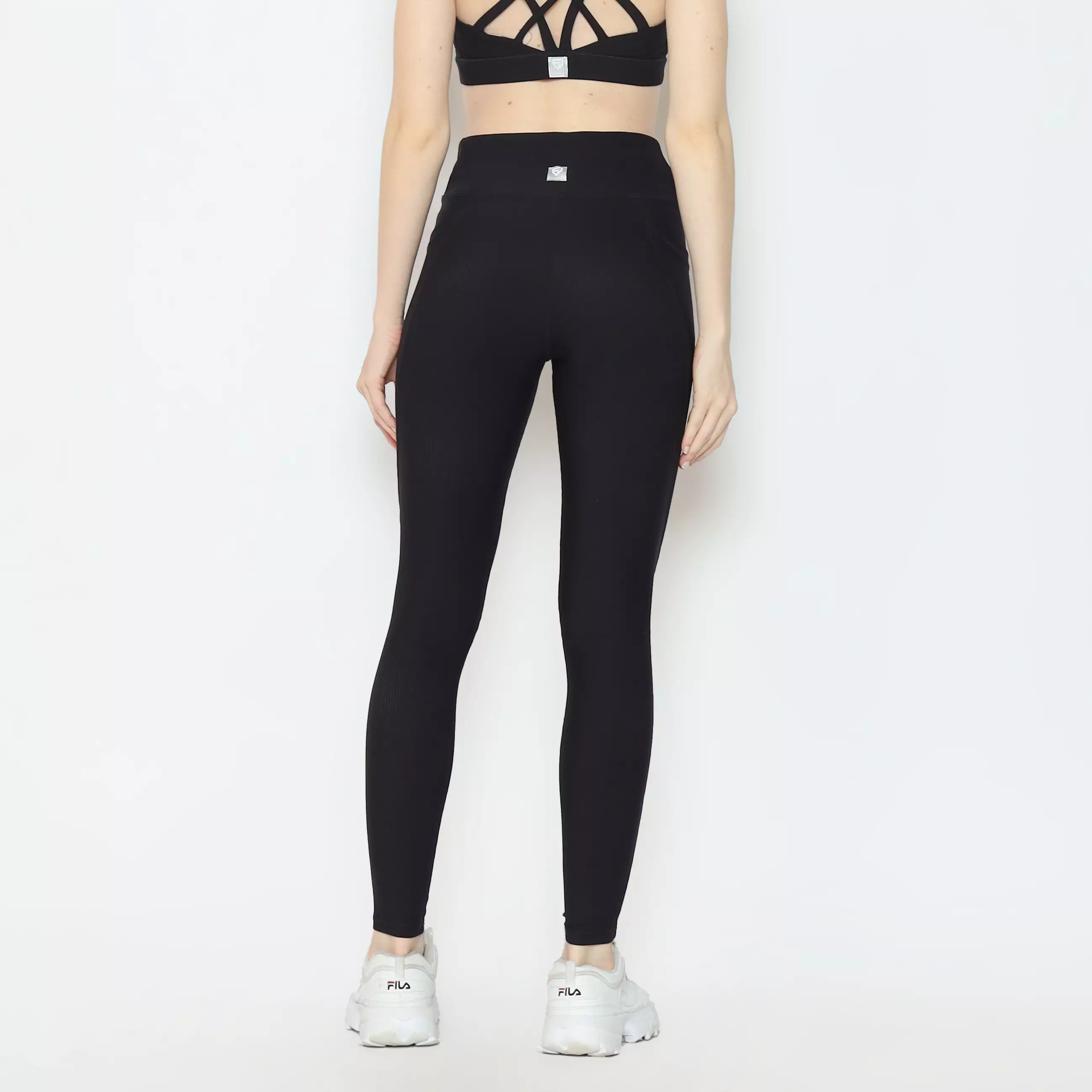 Fitwear - Legging Olahraga Wanita GALGADOT [LEGG RIBB] - BLACK