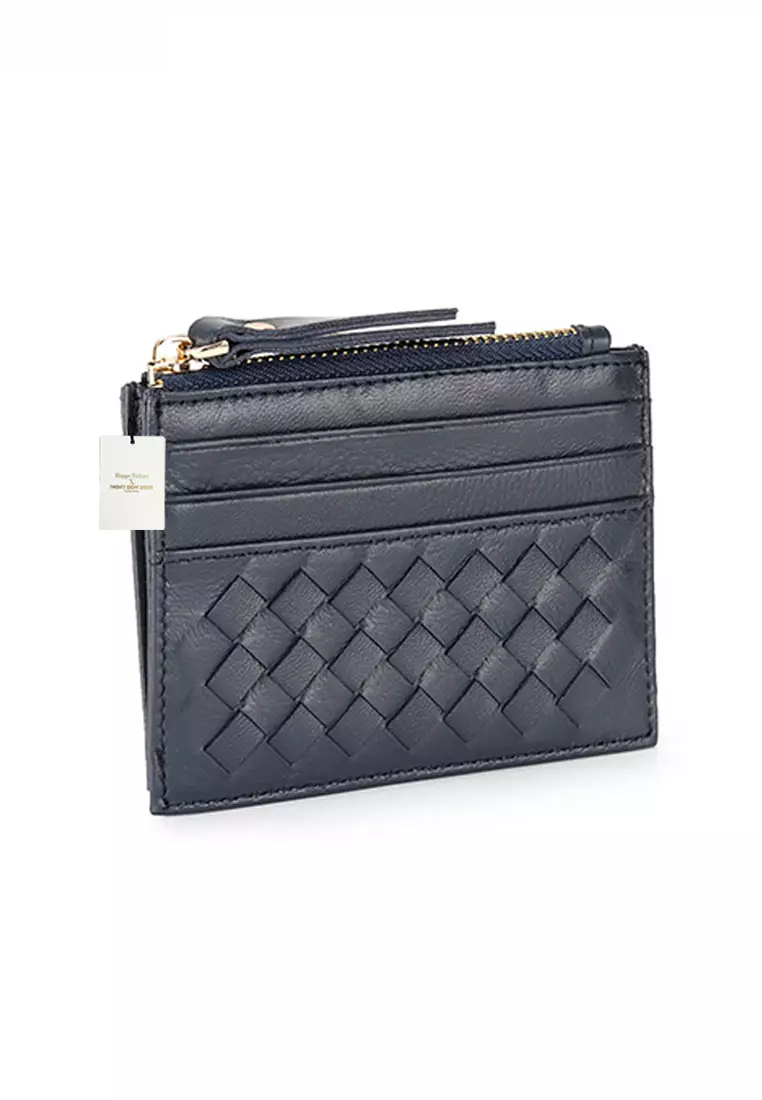 Weave Sheepskin Card Holder & Zip Purse JW YT-8809