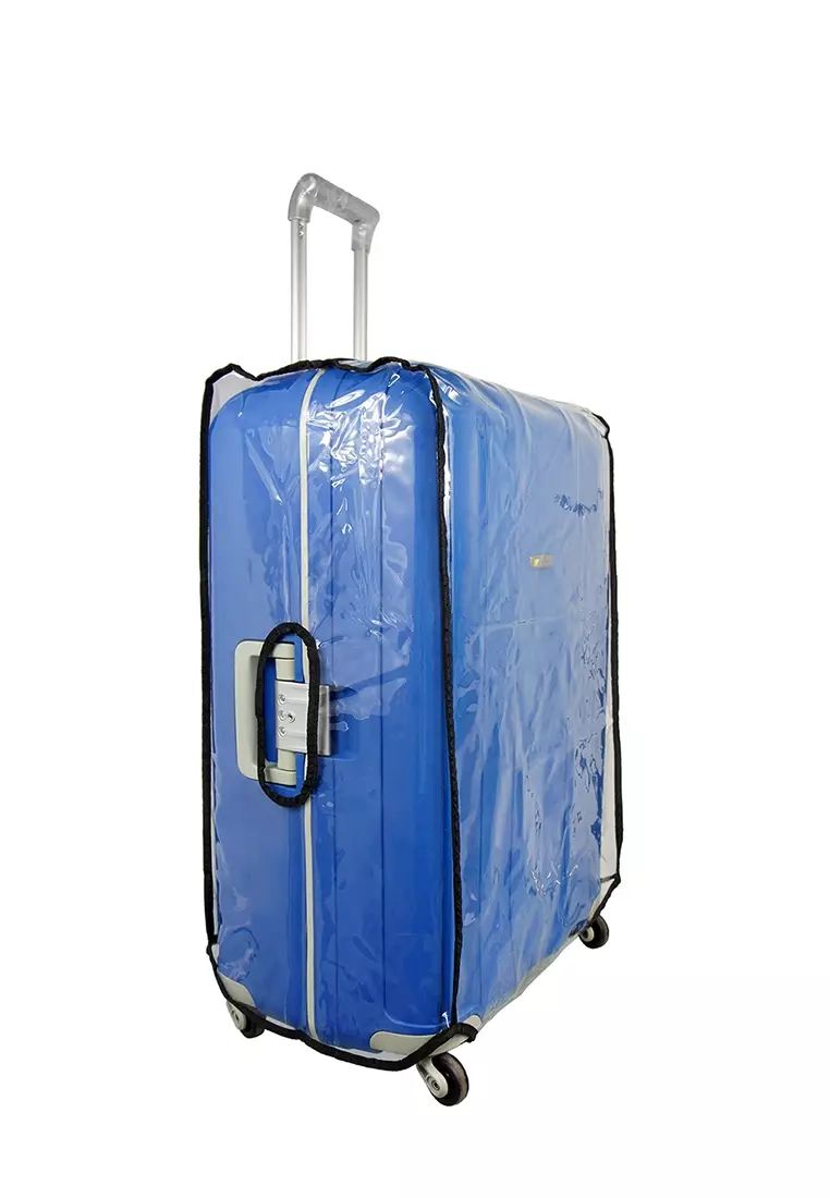 Sarung Koper - Luggage Cover Polos Travel Time SM01 - Ukuran L untuk Koper 28-29 inch - transparan
