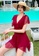 A-IN GIRLS red Sexy Gauze Open Back One-Piece Swimsuit 241F6USB14410EGS_6