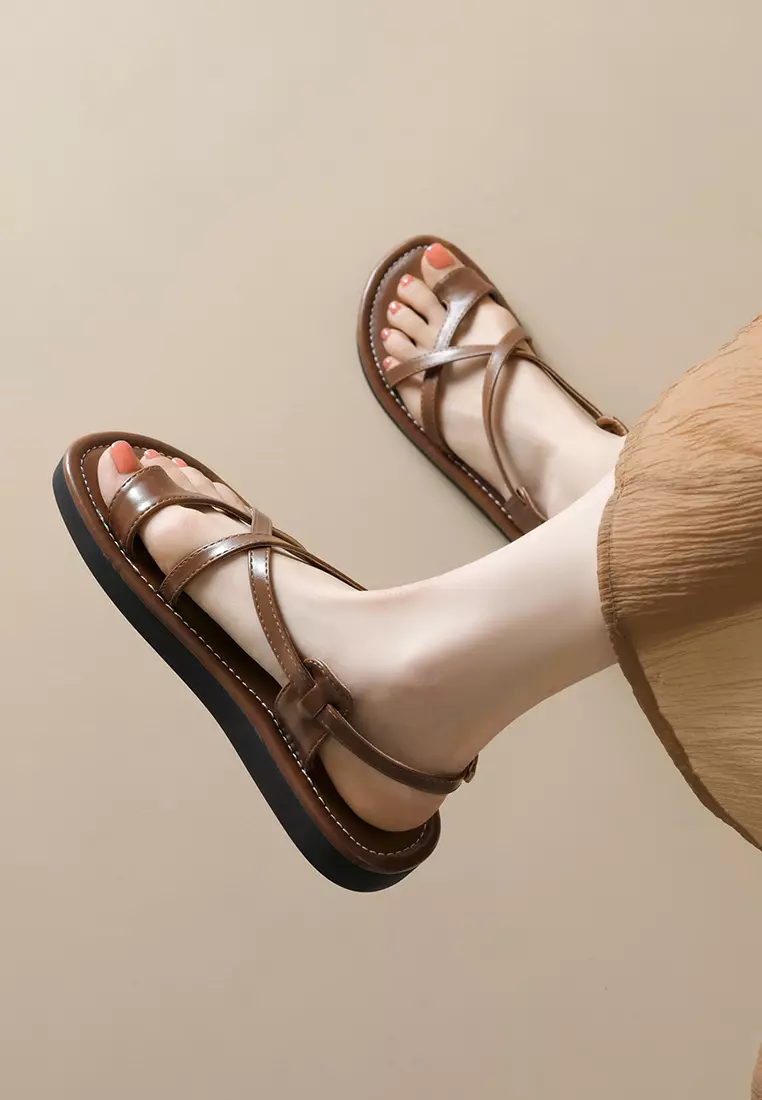 繞踝搭帶套趾涼鞋WW020-2