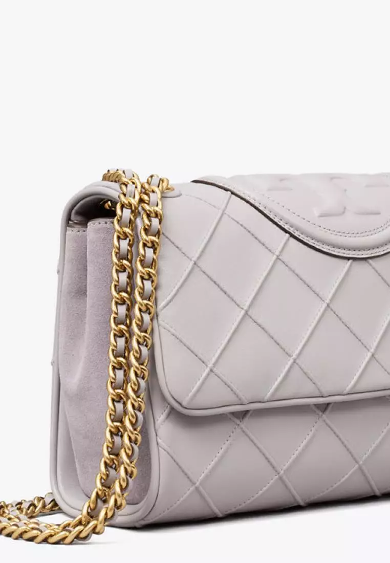 Tory Burch Fleming Soft Convertible Shoulder Bag Bay Gray