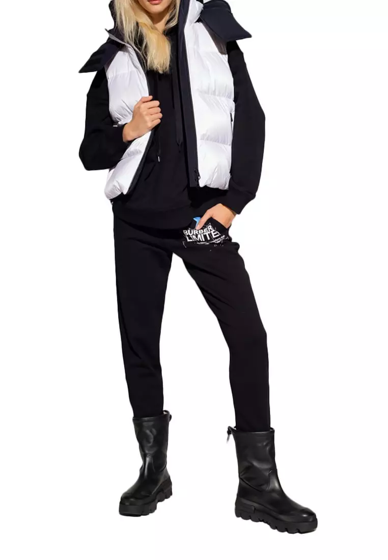 Constellations Print Cotton Oversized Hoodie in Black