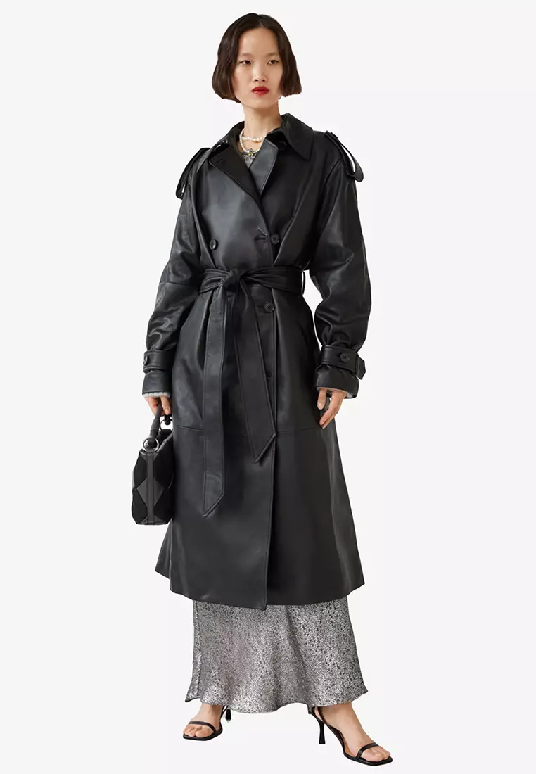 Buy u0026 Other Stories Oversized Leather Trench Coat 2023 Online | ZALORA  Singapore