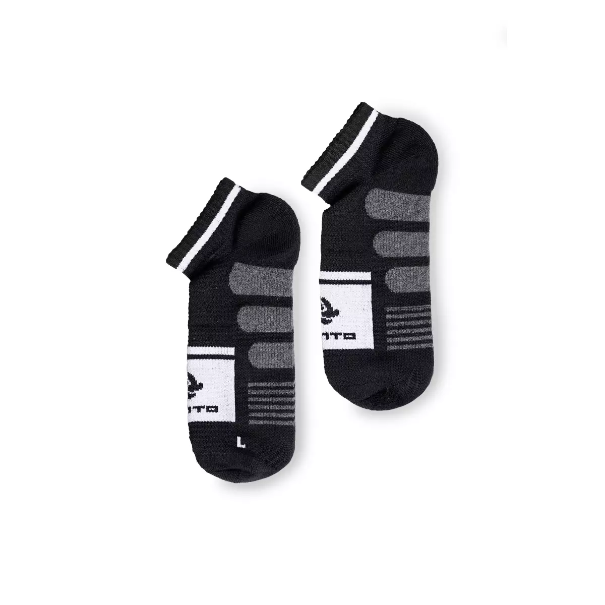 Tiento Compression Socks Short Ankle Black To Go Box White Kaos Kaki Olahraga Hitam With Anti Bacterial Technology