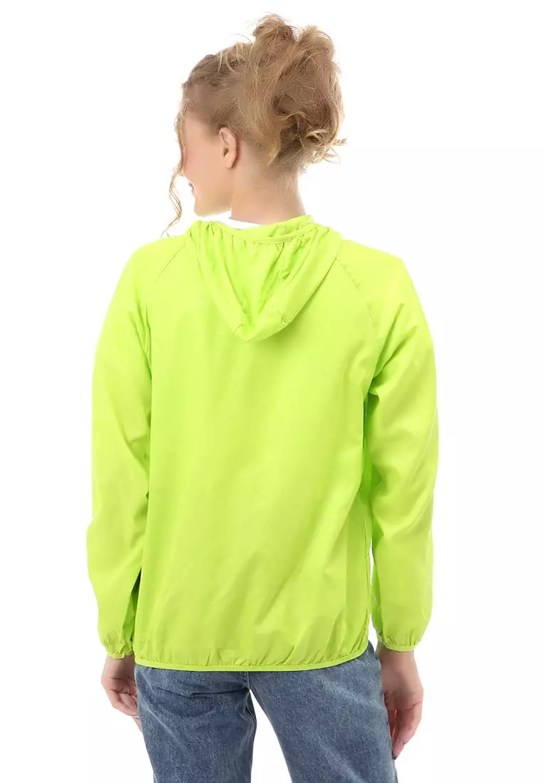 Hardwin Jaket Hoodie Wanita Pelindung UV Anti Air Material Polyester ORIGINAL - Green