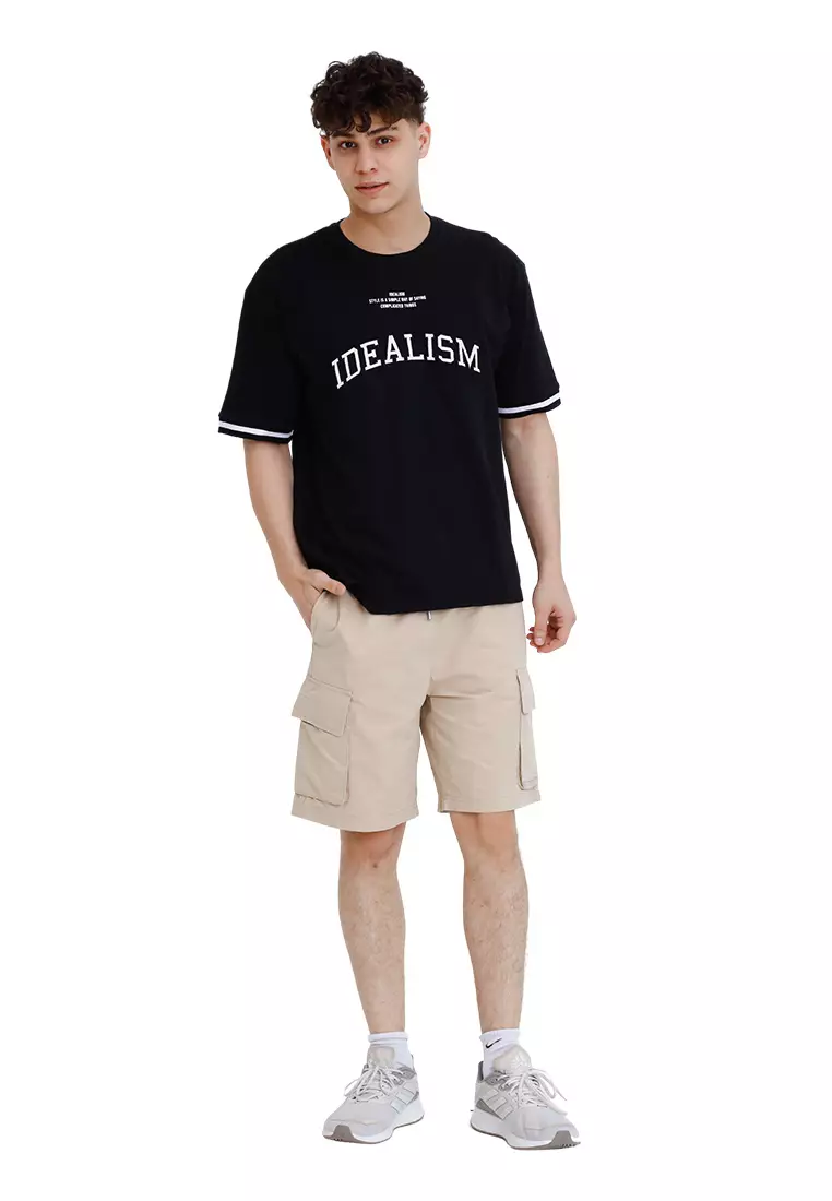 Forest Oversized Premium Cotton Short Sleeve Round Neck T-Shirt Men Casual Tee | Baju Lengan Pendek Lelaki - 621415-01Black