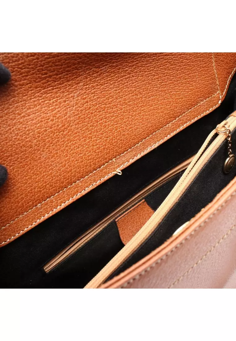 Pre-Loved Gucci Bamboo Handbag leather Brown