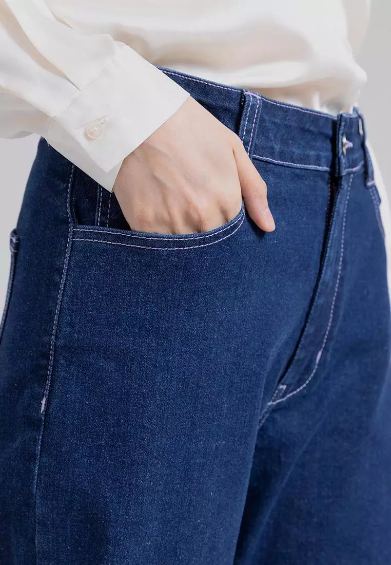 Ria Miranda Denim Blue Claris Pants