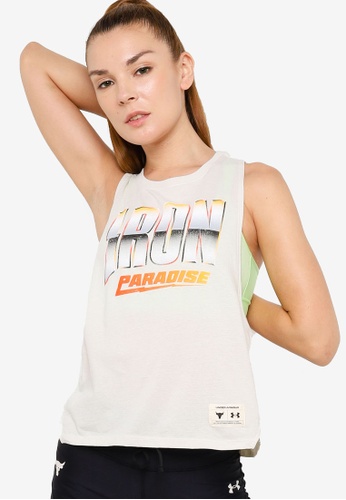 Under Armour white Project Rock Iron Tank Top 21C98AAE0E0591GS_1