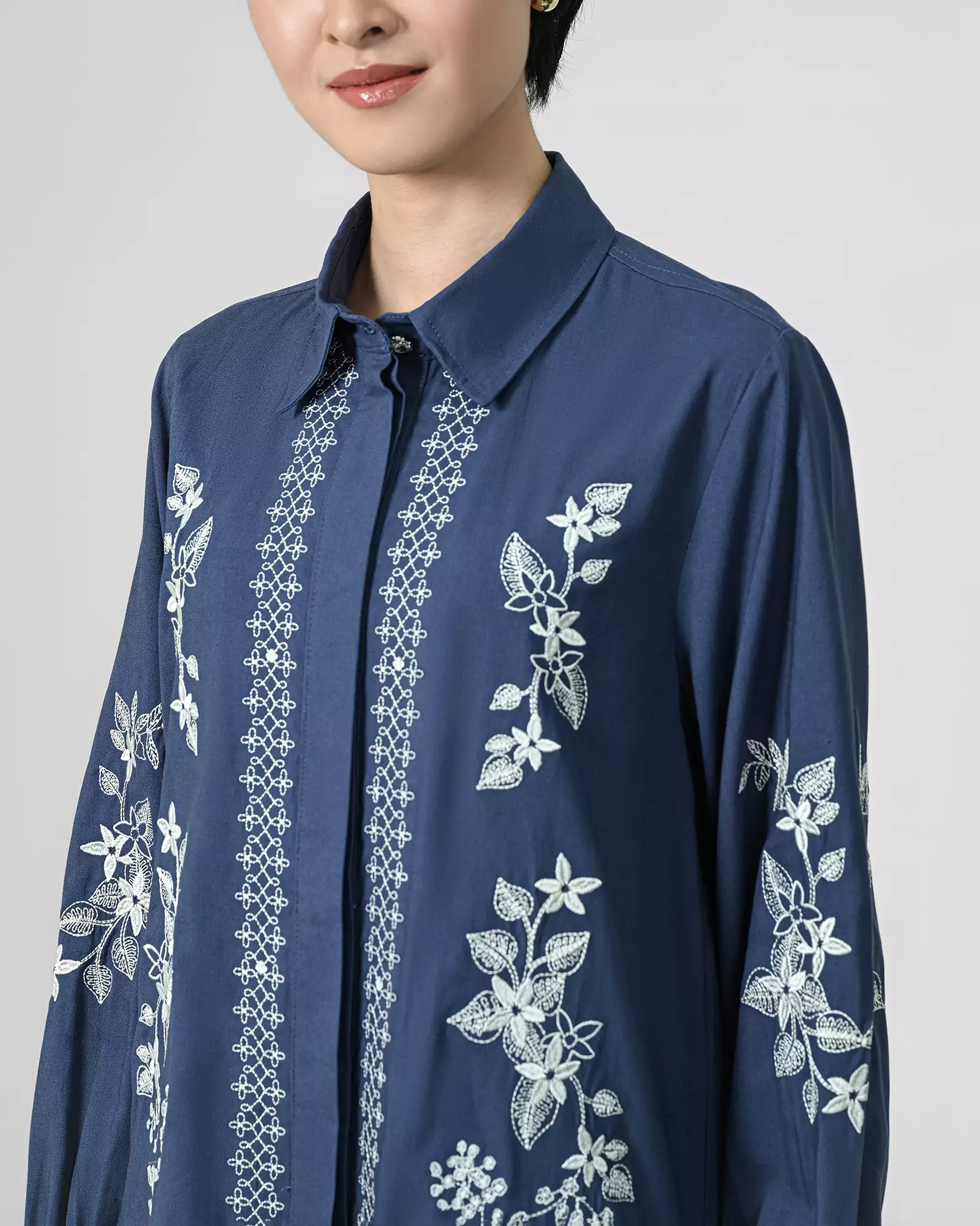 Geulis.id GLORIOSA LINEN TUNIC - DENIM
