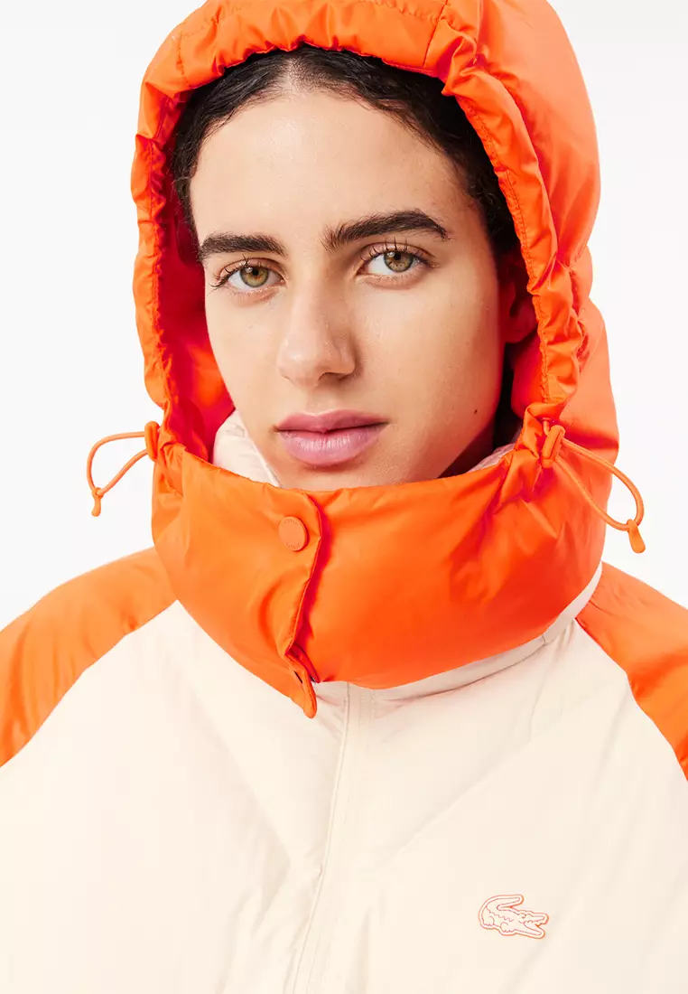Colourblock Hooded Down Jacket