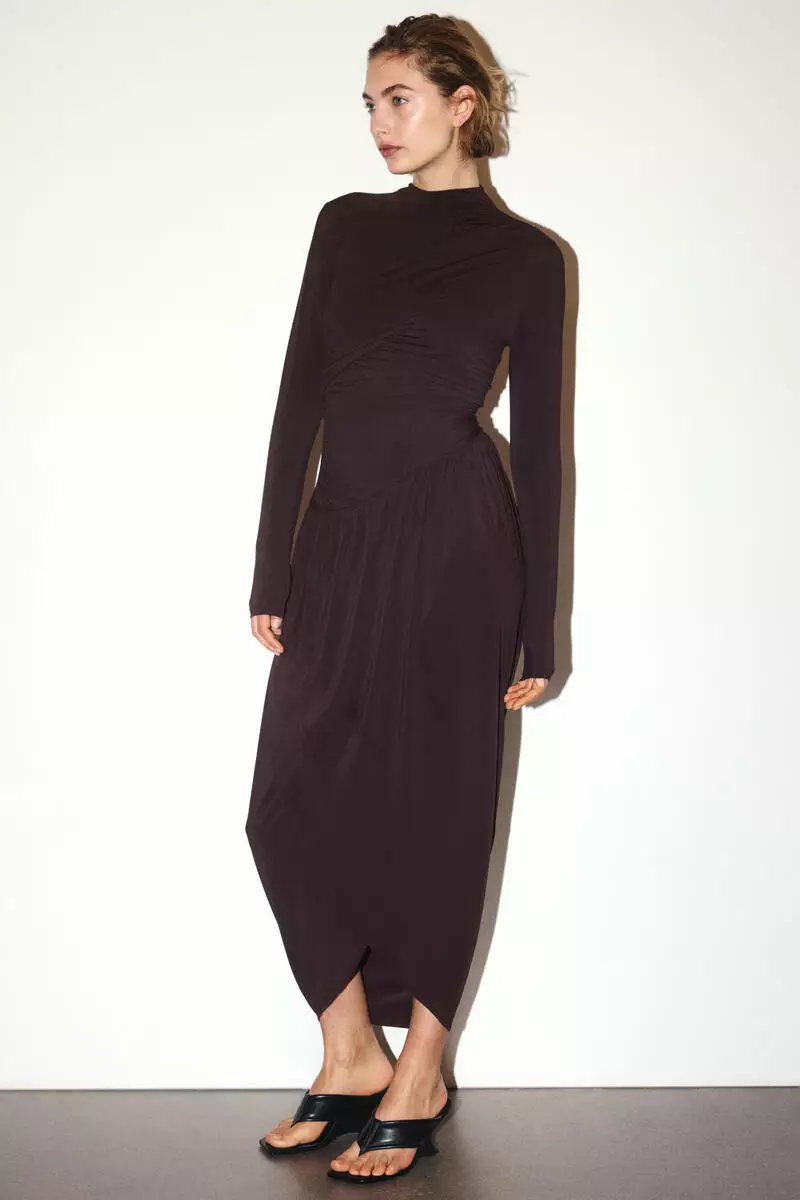 Draped jersey dress