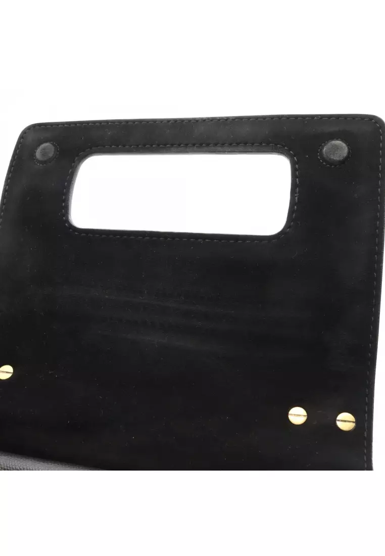 Pre-Loved Christian Dior J'ADIOR Jadior chain shoulder bag leather black