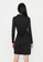Trendyol black Shirt Collar Detailed Double Breasted Knitted Dress B990AAAAC93FAEGS_2