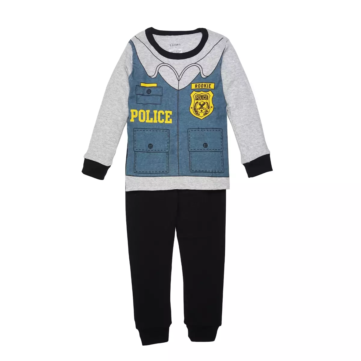 BAJU TIDUR PIYAMA ANAK HAPPYBROWNFOX SETELAN ANAK LAKI LAKI LENGAN PANJANG - rookie police