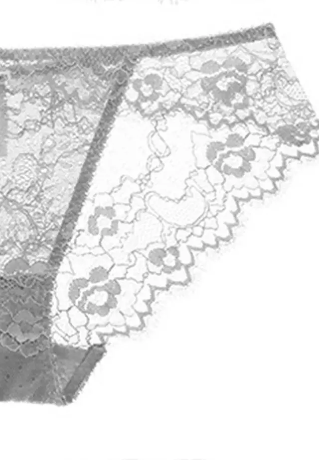 Lace Thin Cotton Airflow Bra with Panty Set CA123110GY