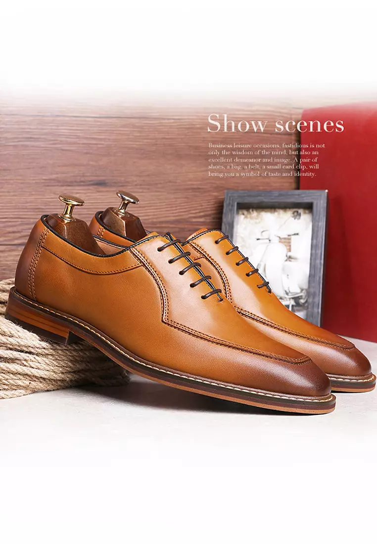 Suede patchwork business Footwear