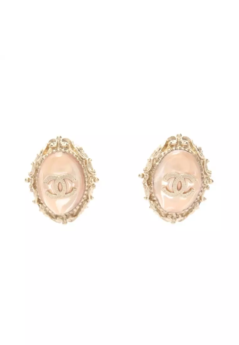 Chanel Logo Earrings - 29 For Sale on 1stDibs  chanel symbol earrings, cc  logo earrings, chanel logo stud earrings