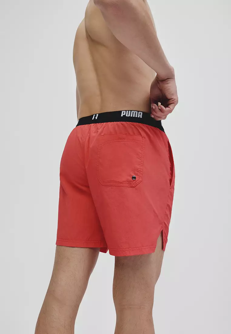 男裝皺紋中腰泳褲