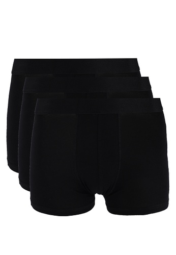 H&M black 3-Pack Short Cotton Trunks E19A6US4011CD7GS_1