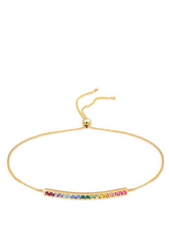 ELLI GERMANY gold Bracelet Colorful Rainbow Bar Crystal Ball Shutter 816FBACD31376CGS_1