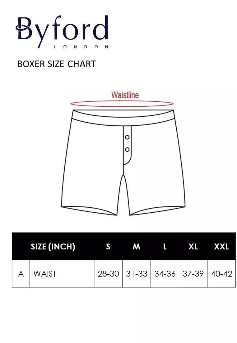 Byford Underwear 100% Cotton Knit Boxers ( 2 Pieces ) Assorted Colours  - BUD5023X
