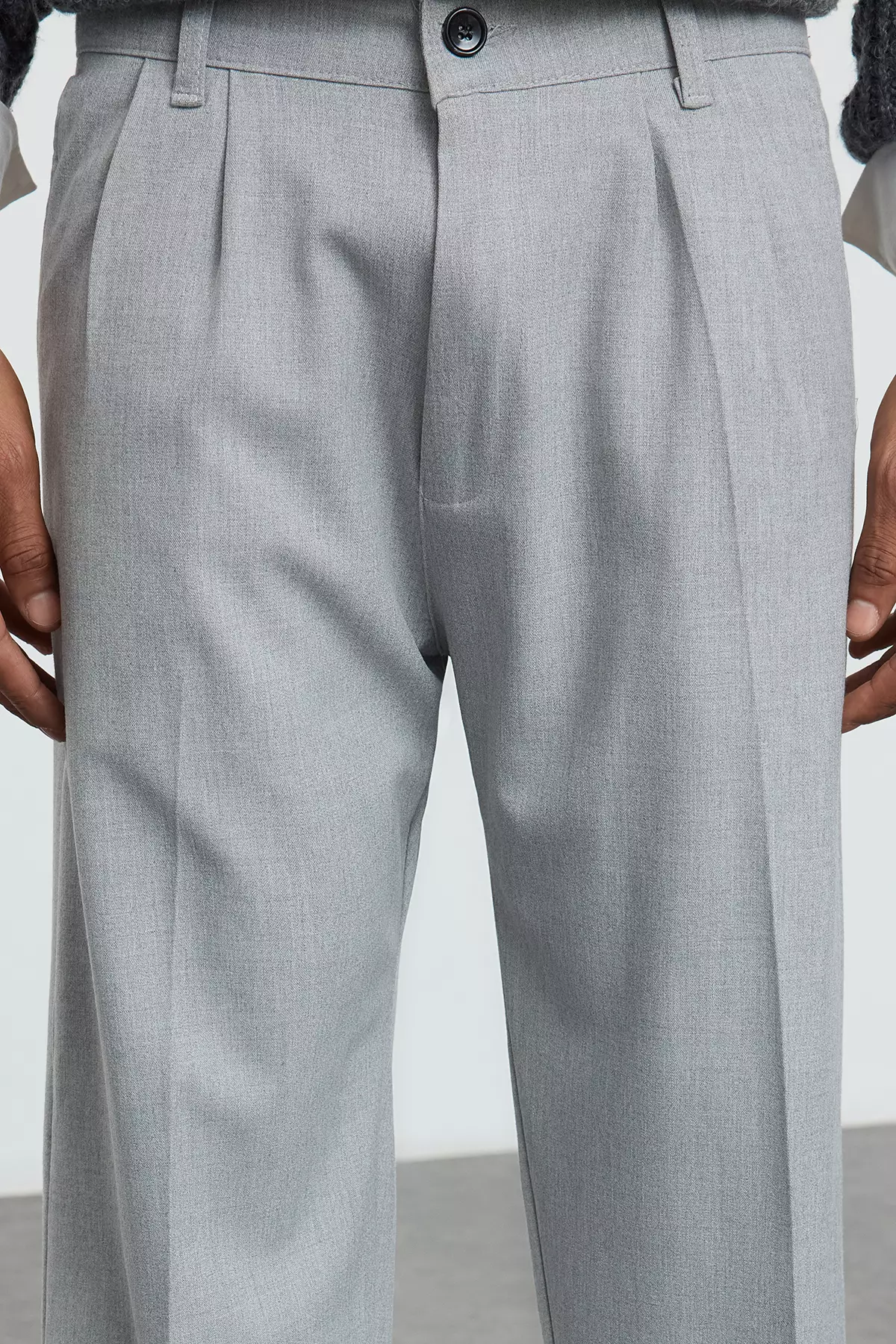 Baggy Fit Pleated Trousers